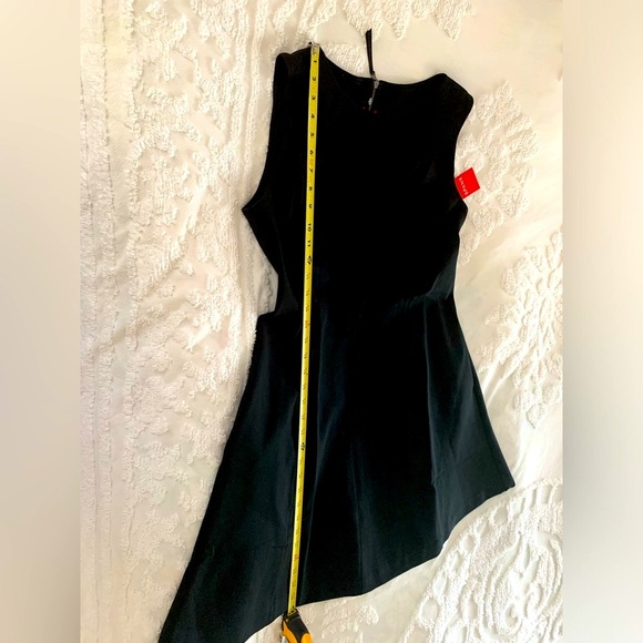 SPANX Little Black Dress: Crewneck A-Line Back Zip Knee Length Stretchy L - Picture 10 of 11